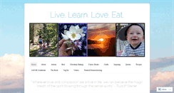 Desktop Screenshot of livelearnloveeat.com